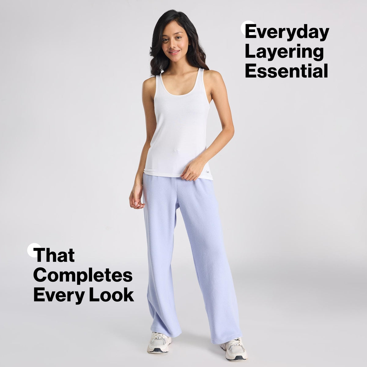 Nykd By Nykaa Luxe Modal Super Soft Camisole Tank-Everyday Layering Essential NYC016 White