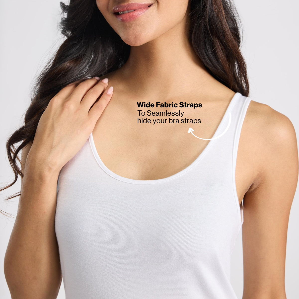 Nykd By Nykaa Luxe Modal Super Soft Camisole Tank-Everyday Layering Essential NYC016 White