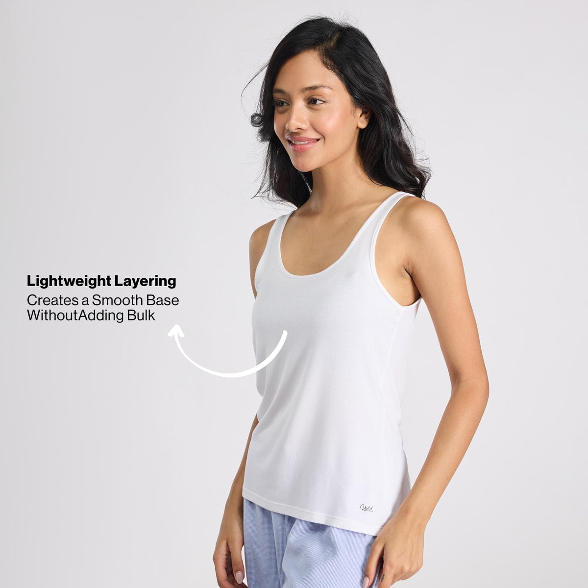 Nykd By Nykaa Luxe Modal Super Soft Camisole Tank-Everyday Layering Essential NYC016 White