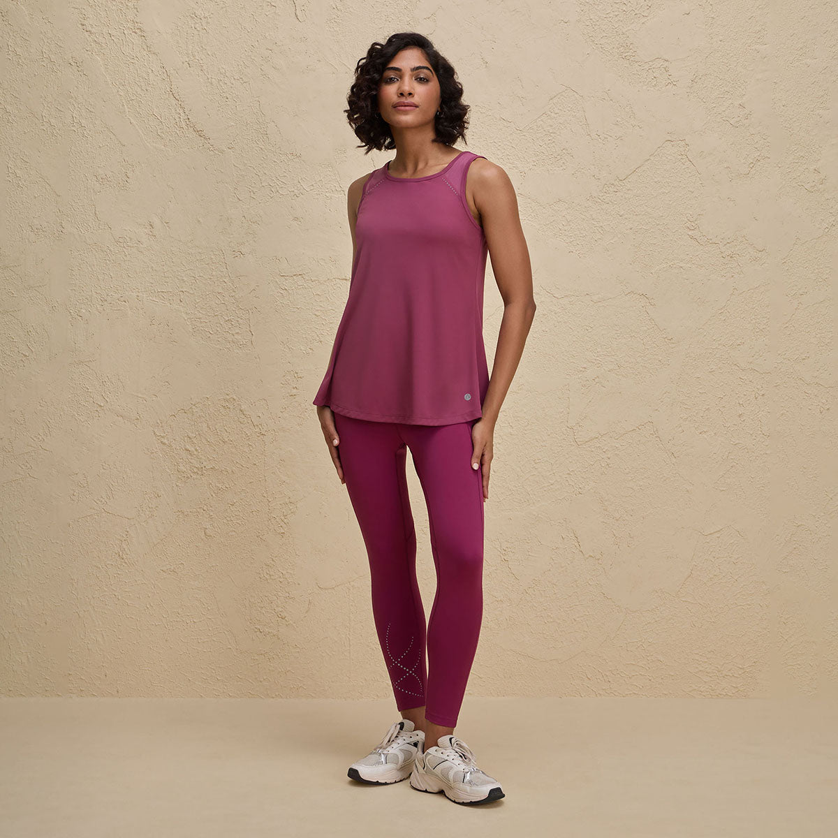 Nykd By Nykaa Quick Dry Long Workout Tank Top with everyday comfort coverage-NYK032-Grape