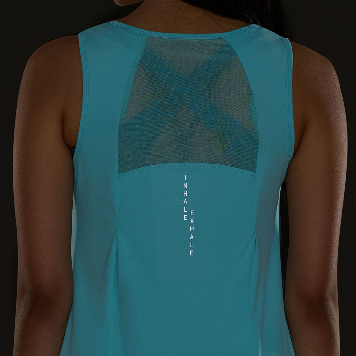 Nykd By Nykaa Quick Dry Long Workout Tank Top with everyday comfort coverage-NYK032-Turquoise