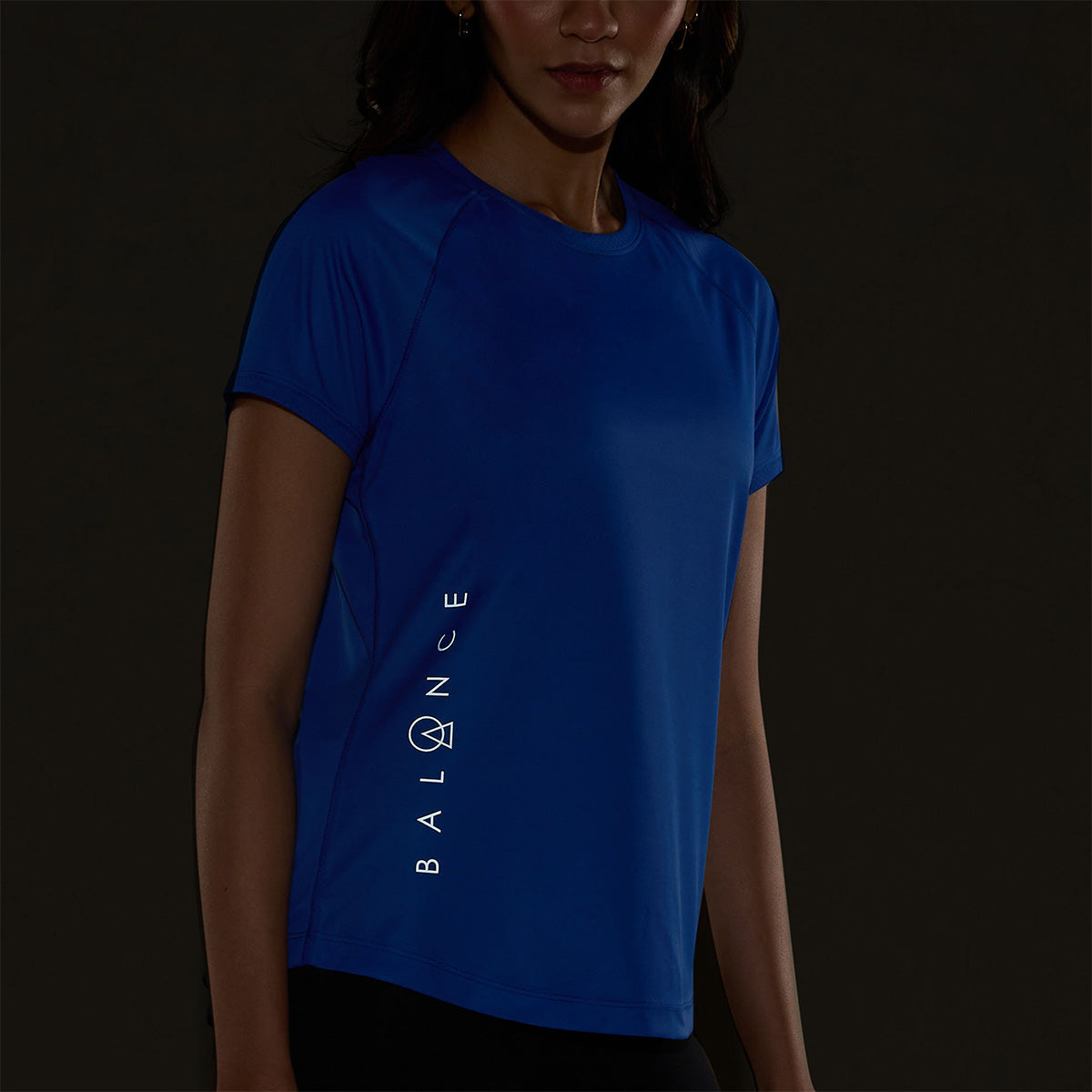 Half Sleeves Regular Fit Quick Dry Running Fitness Sports Tee-NYK033-Bright Blue