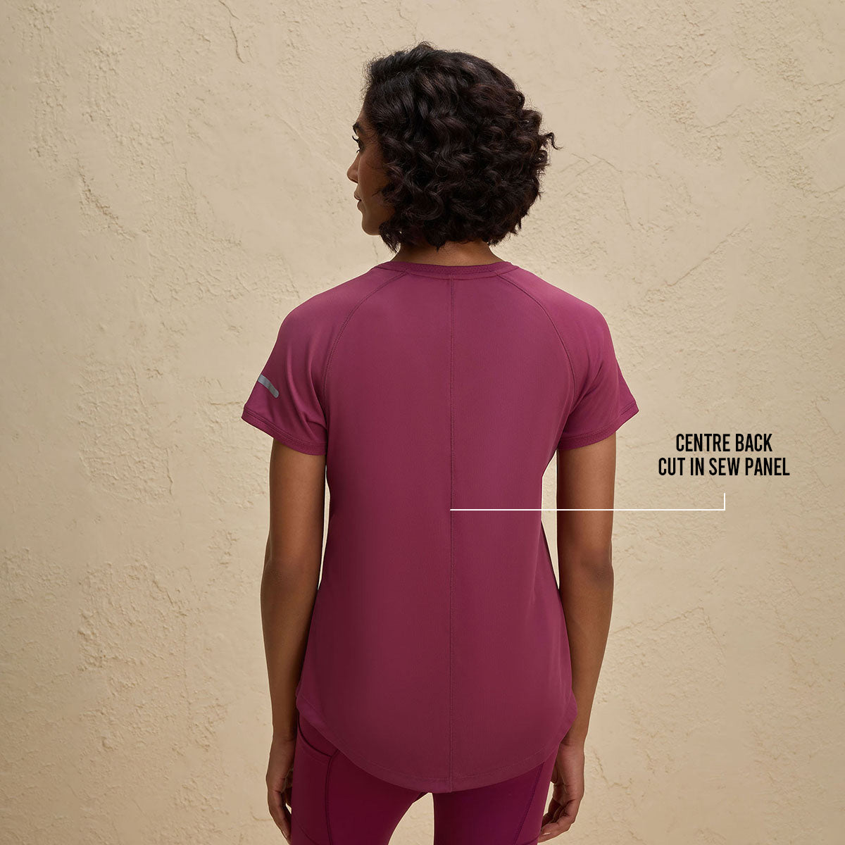 Nykd By Nykaa Half Sleeves Regular Fit Quick Dry Running Fitness Sports Tee-NYK033-Grape
