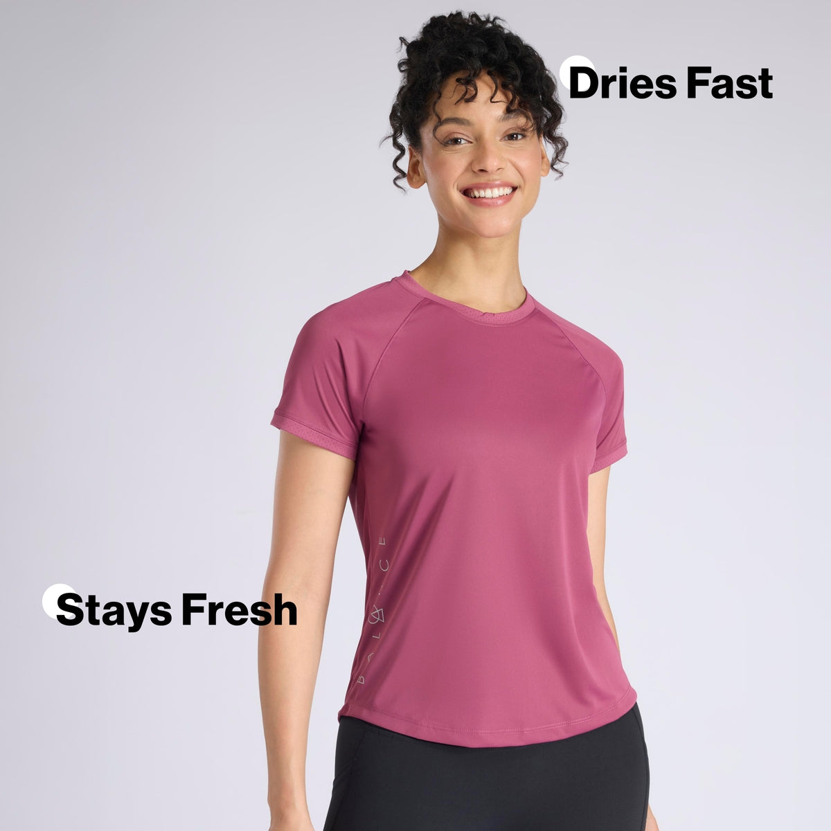 Nykd By Nykaa Quick Dry Half Sleeves Regular Fit Running Sports Tee NYK033 Grape