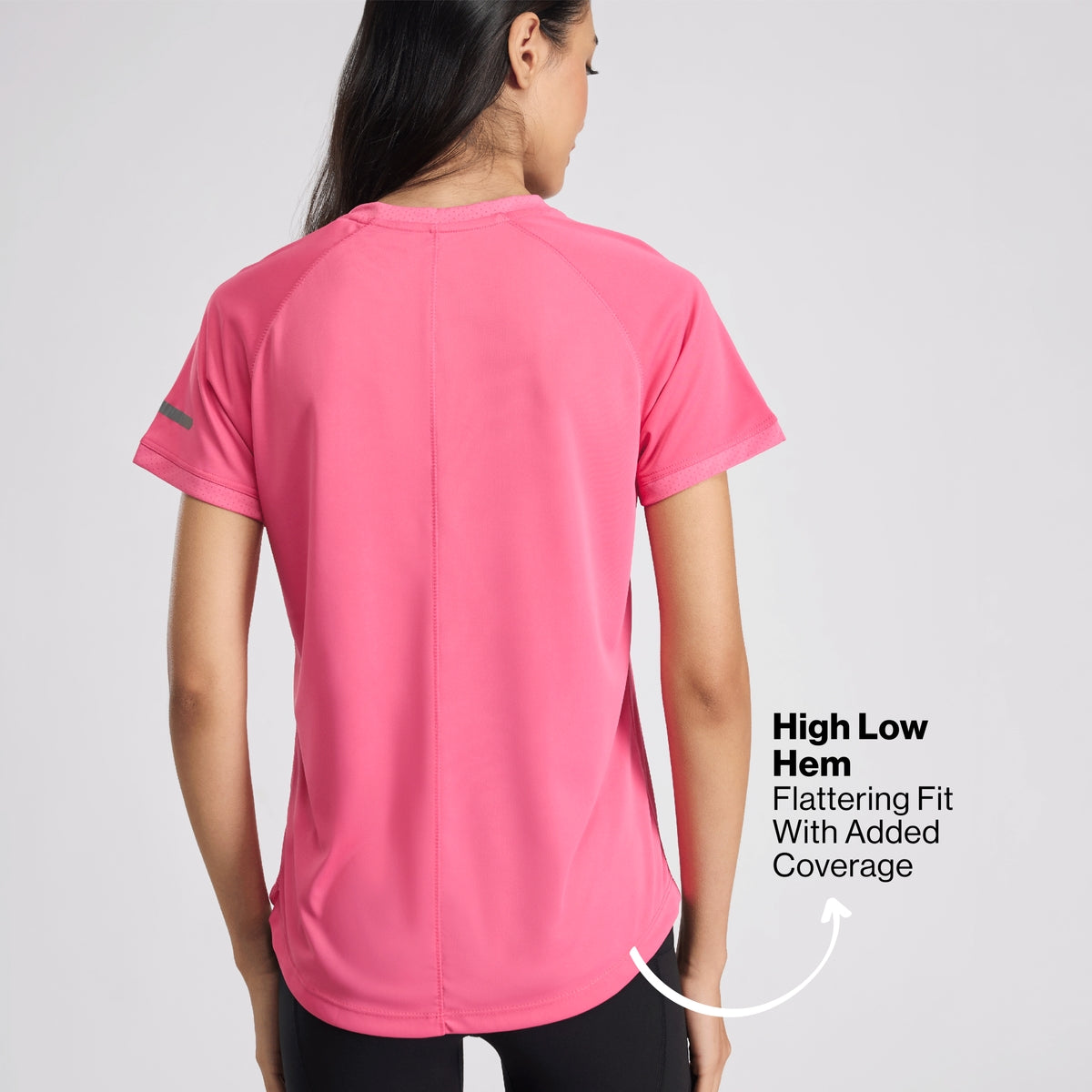 Nykd By Nykaa Quick Dry Half Sleeves Regular Fit Running Sports Tee NYK033 Pink