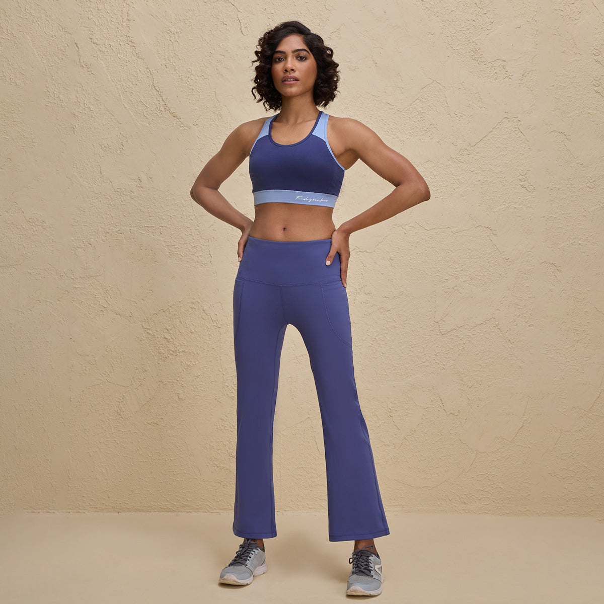 Nykd By Nykaa Cloud Soft Super Comfy & Flattering Flare Pants with Pockets-NYK252-Blue