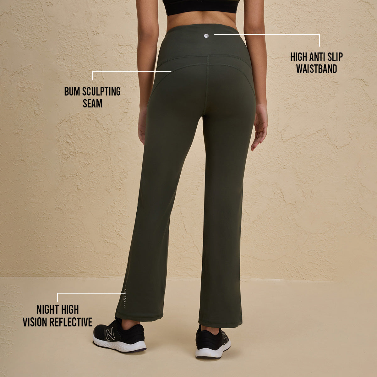 Cloud Soft Super Comfy & Flattering Flare Pants with Pockets-NYK252-Olive