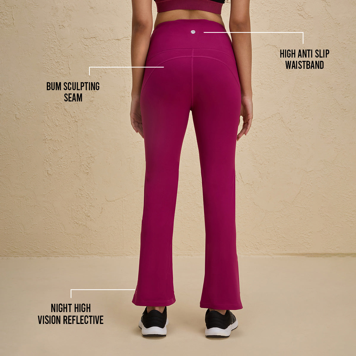 Nykd By Nykaa Cloud Soft Super Comfy & Flattering Flare Pants with Pockets-NYK252-Wine
