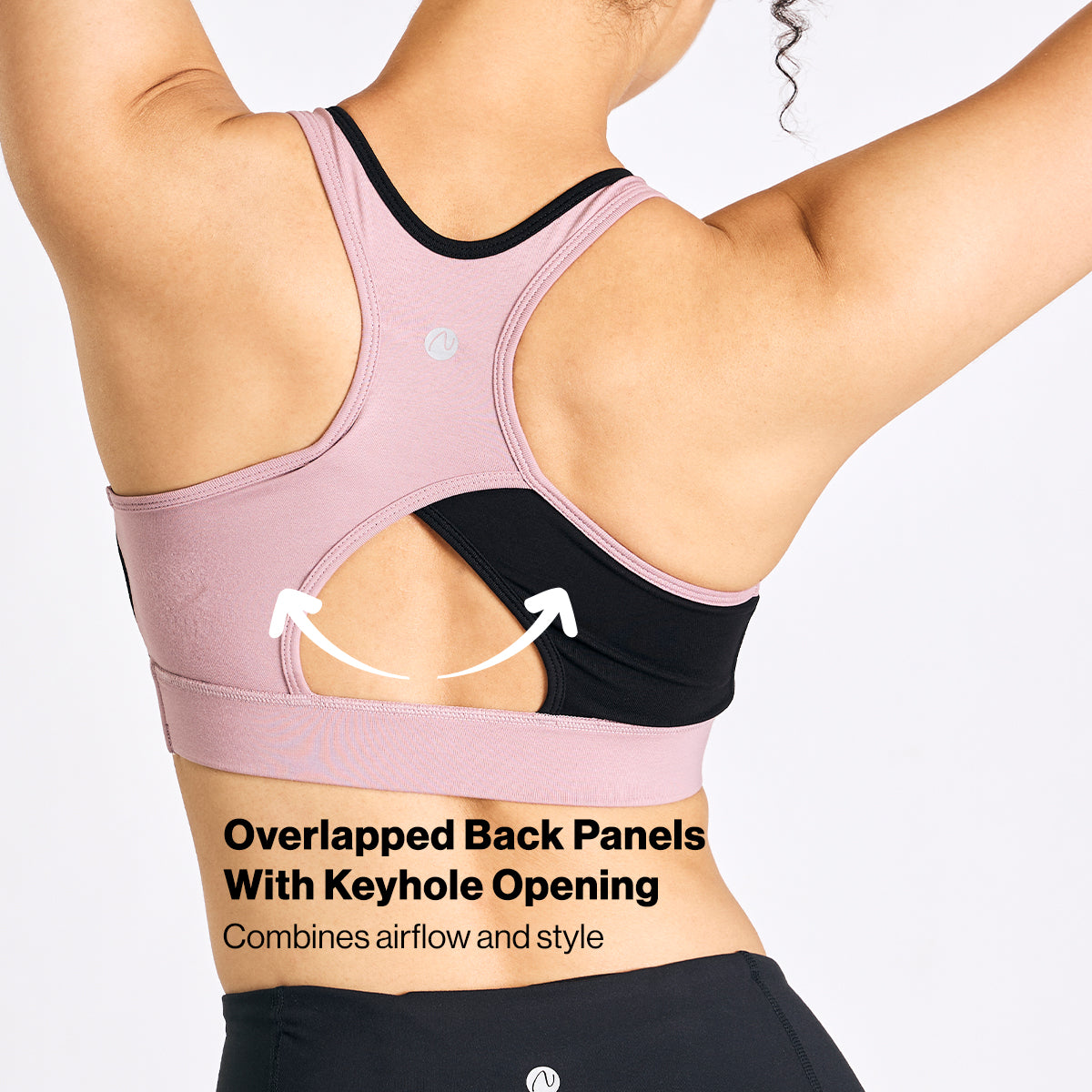 Nykd By Nykaa Wide Waistband Cotton Slip on Racer Back Sports Bra NYK904 Black