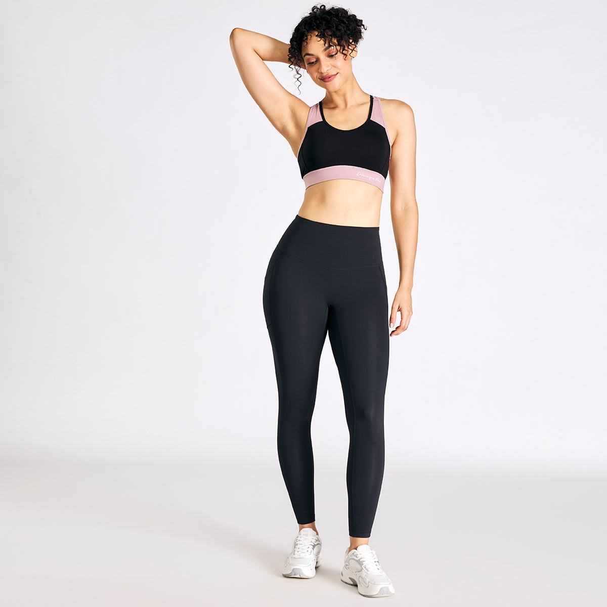 Nykd By Nykaa Wide Waistband Cotton Slip on Racer Back Sports Bra NYK904 Black