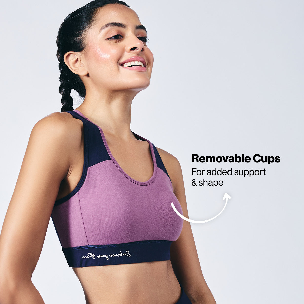 Nykd By Nykaa Women Sports Bra-NYK904-D Mauve