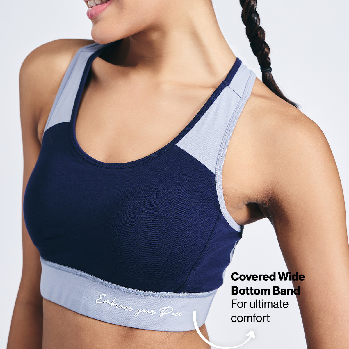 Nykd By Nykaa Women Sports Bra-NYK904-Navy
