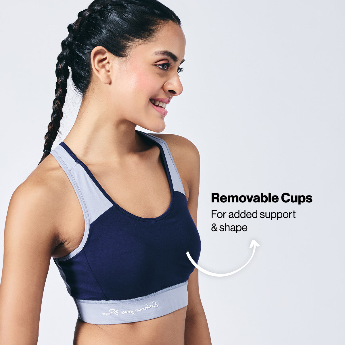 Nykd By Nykaa Women Sports Bra-NYK904-Navy
