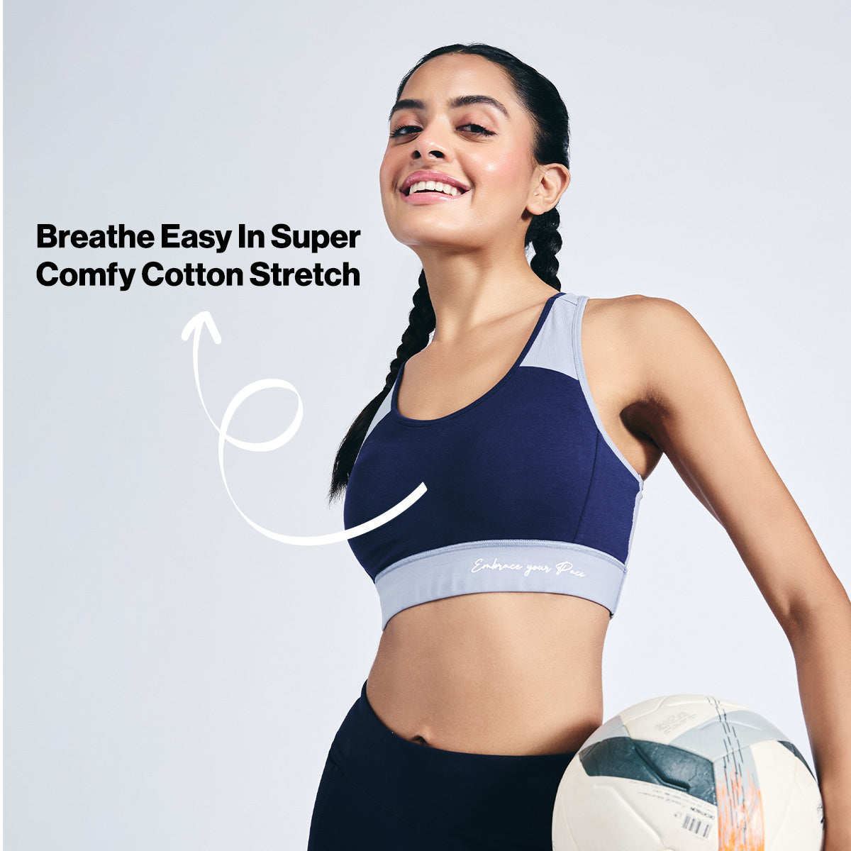Nykd By Nykaa Women Sports Bra-NYK904-Navy