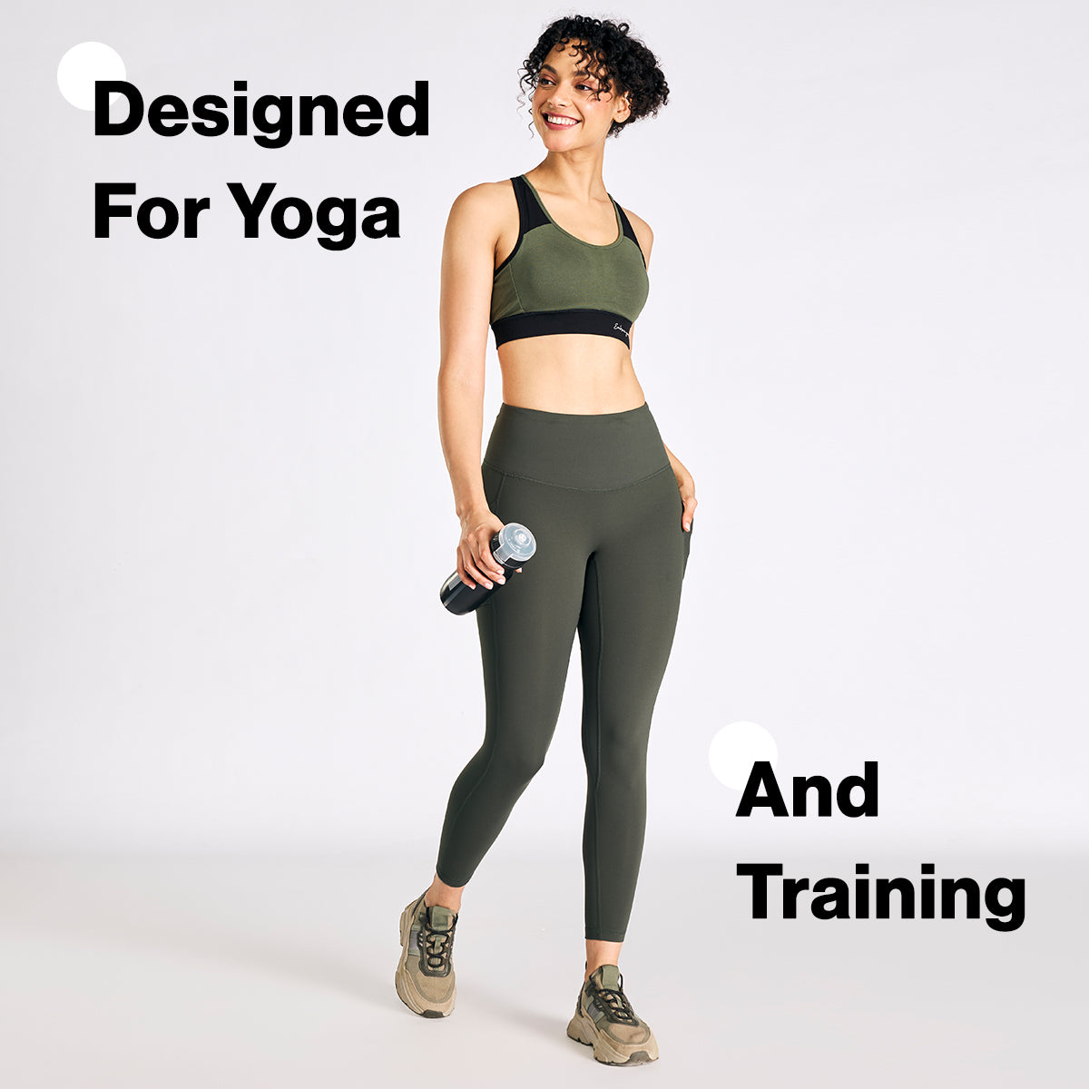Nykd By Nykaa Cotton Stretch Slip On Sports Bra with Removable Cups NYK904 Olive