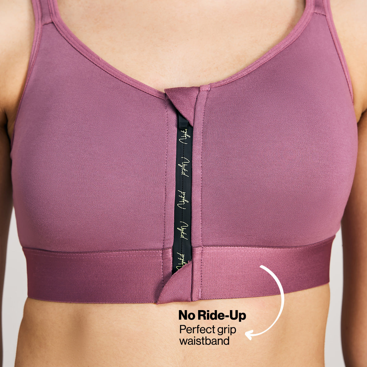 Full Coverage Front Open High Impact Posture Correcting Sports Bra-NYK907-Grape