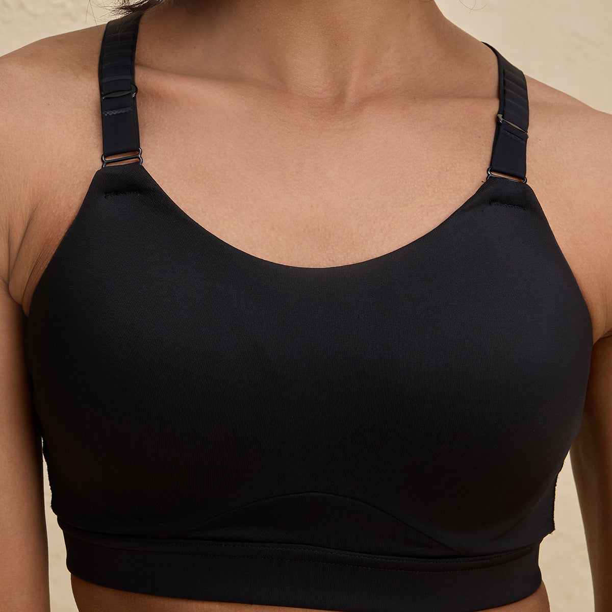 Ultimate Full Coverage Bounce Control High Impact Sports Bra with Adjustable Support NYK908-Jet Black