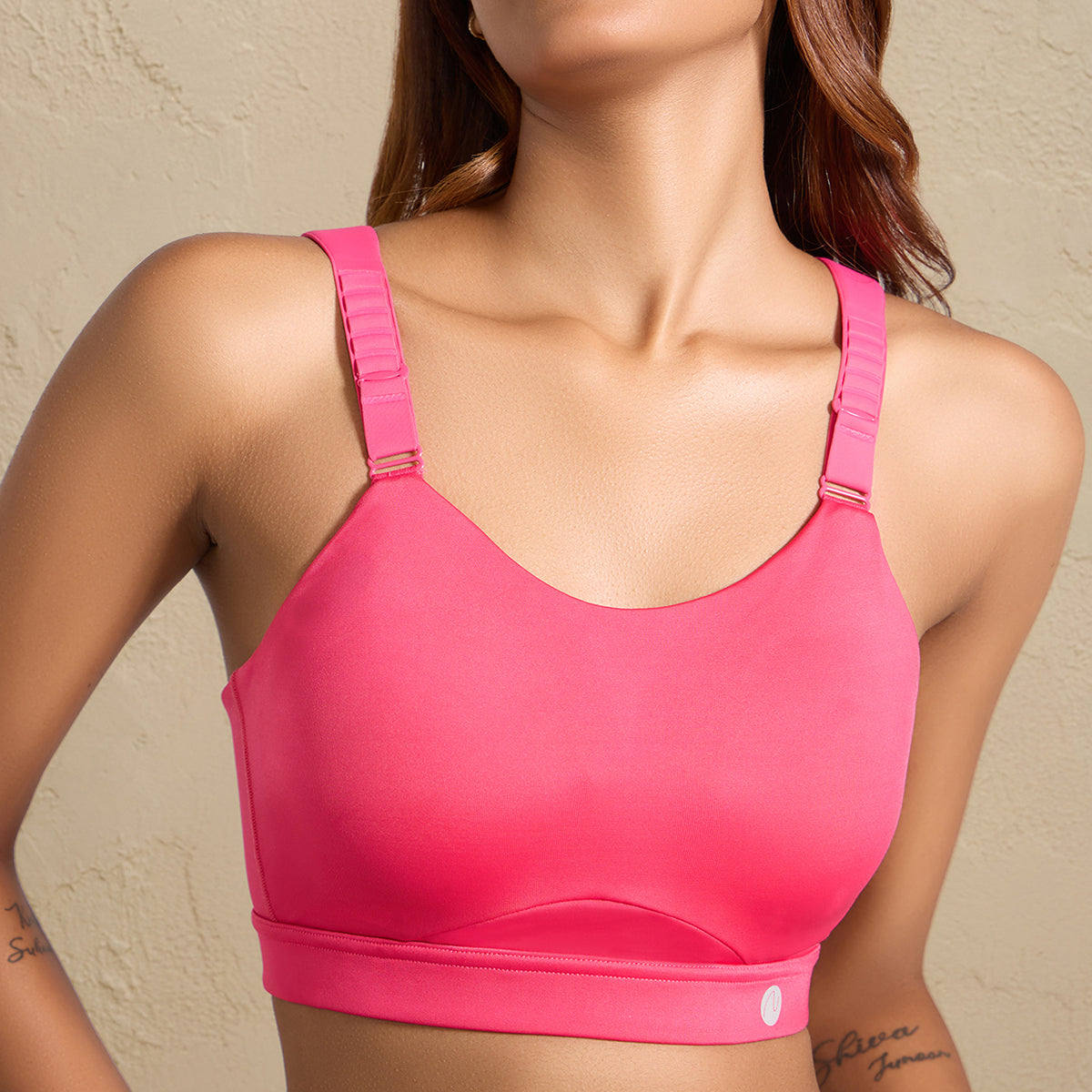 Ultimate Full Coverage Bounce Control High Impact Sports Bra with Adjustable Support NYK908-Pink