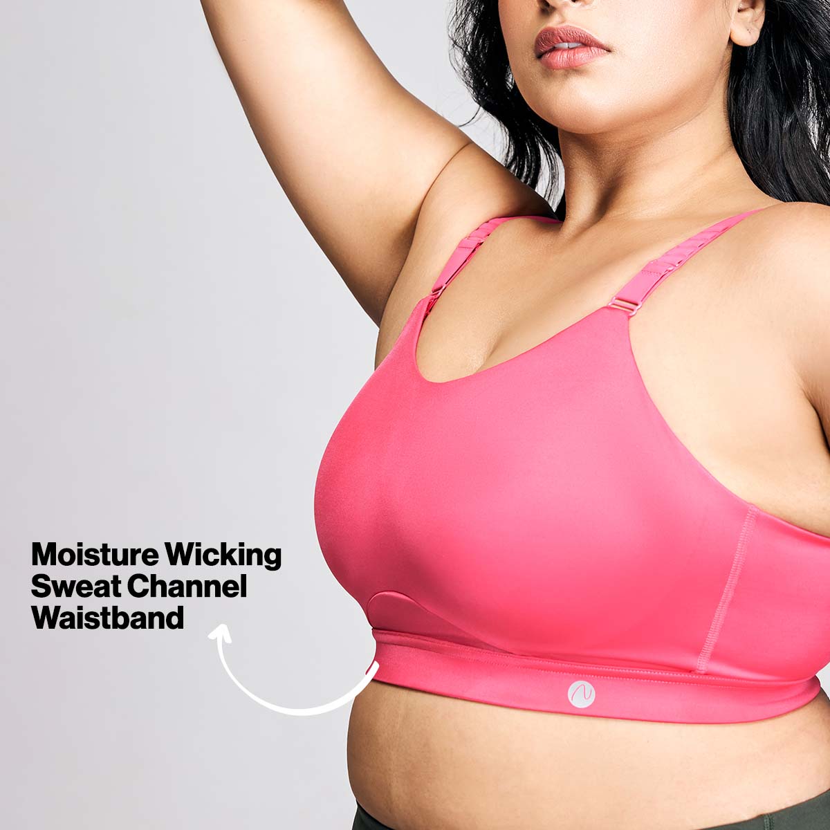 Nykd By Nykaa Multiway Adjustable High Impact Bounce Control Padded Sports Bra NYK908 Pink