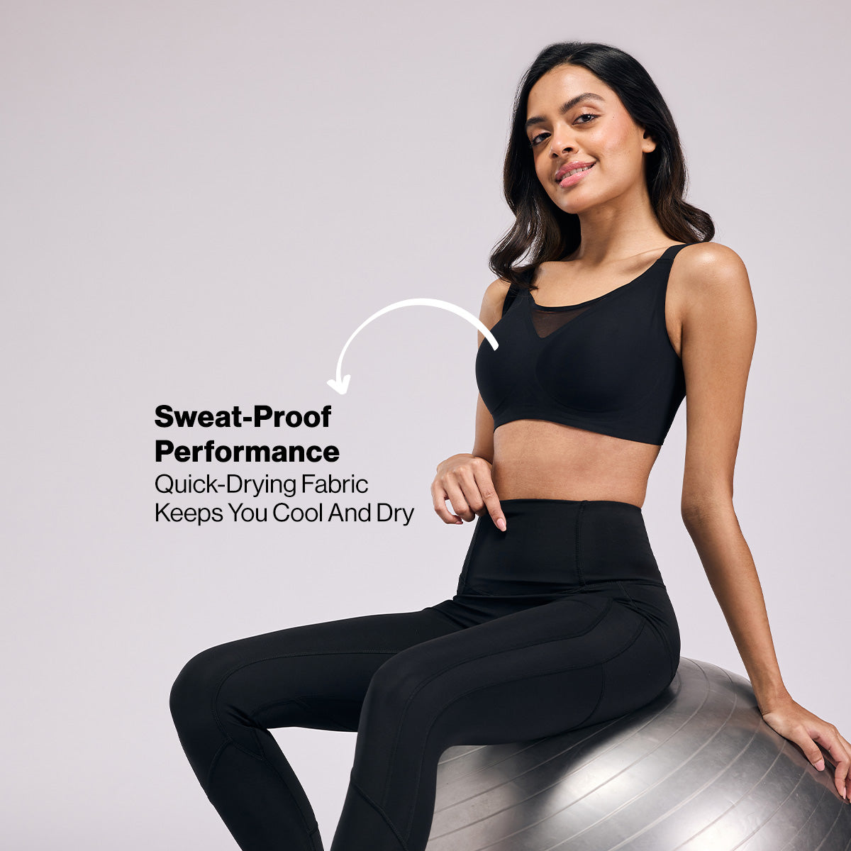 High-Impact Bonded  Bounce Control Sports Bra- InvisiBlend™ Collection NYK911 Black