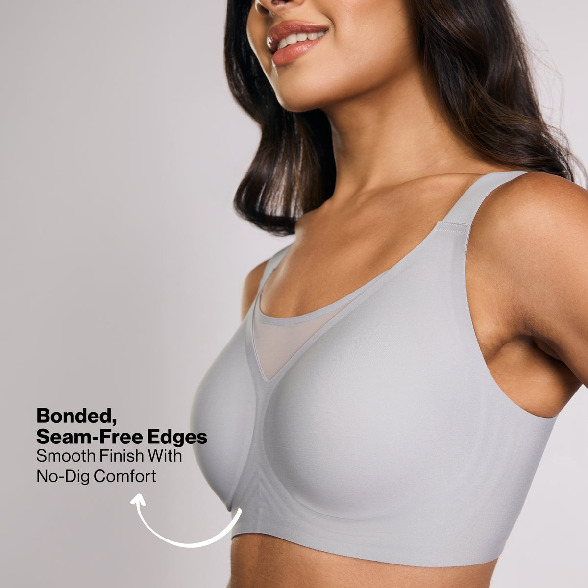 High-Impact Bonded  Bounce Control Sports Bra- InvisiBlend™ Collection NYK911 Grey