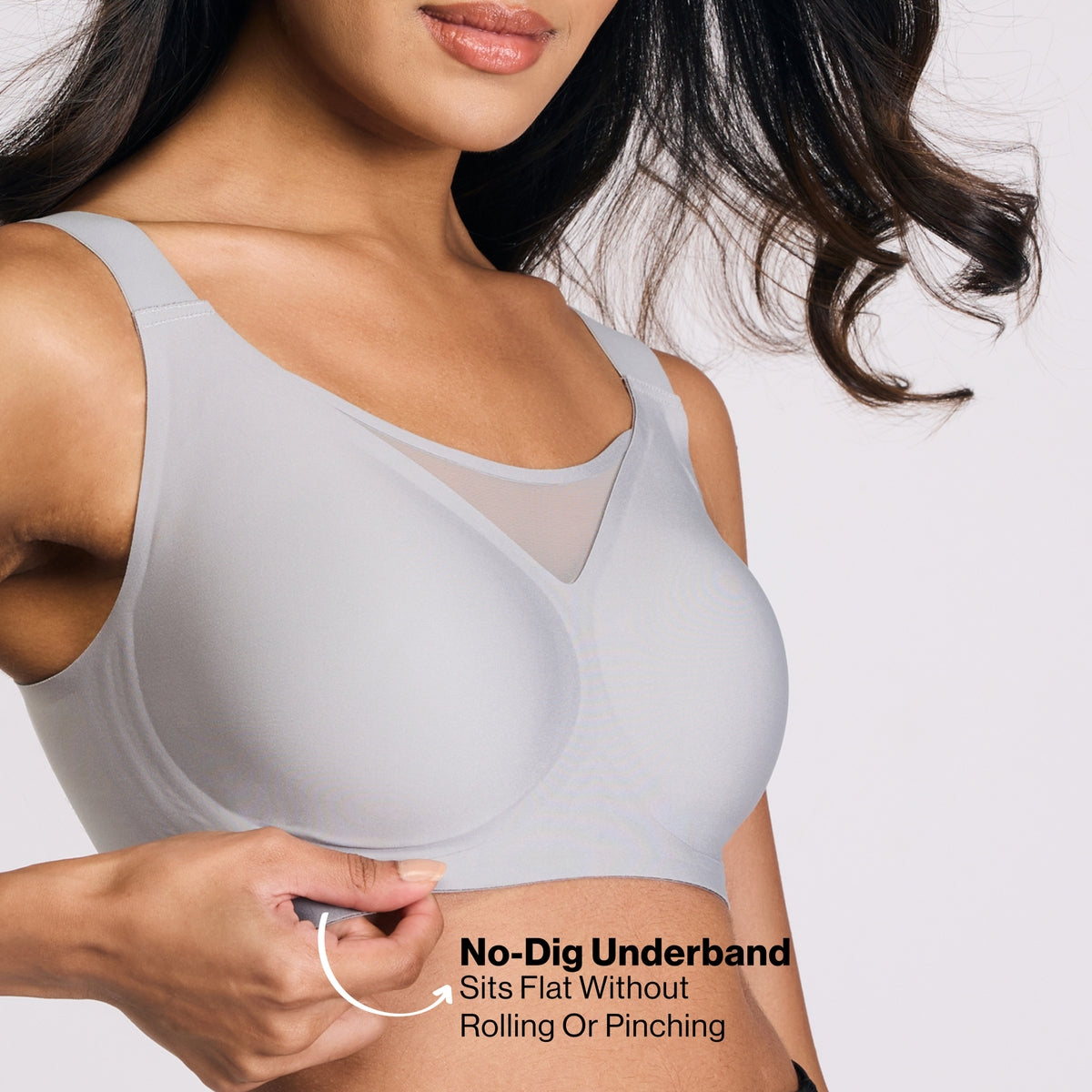 High-Impact Bonded  Bounce Control Sports Bra- InvisiBlend™ Collection NYK911 Grey