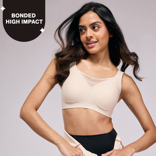 High-Impact Bonded  Bounce Control Sports Bra- InvisiBlend™ Collection NYK911 Nude