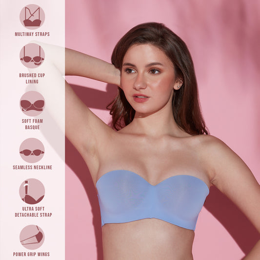 Nykd by Nykaa The Ultimate Strapless Bra Blue NYB027