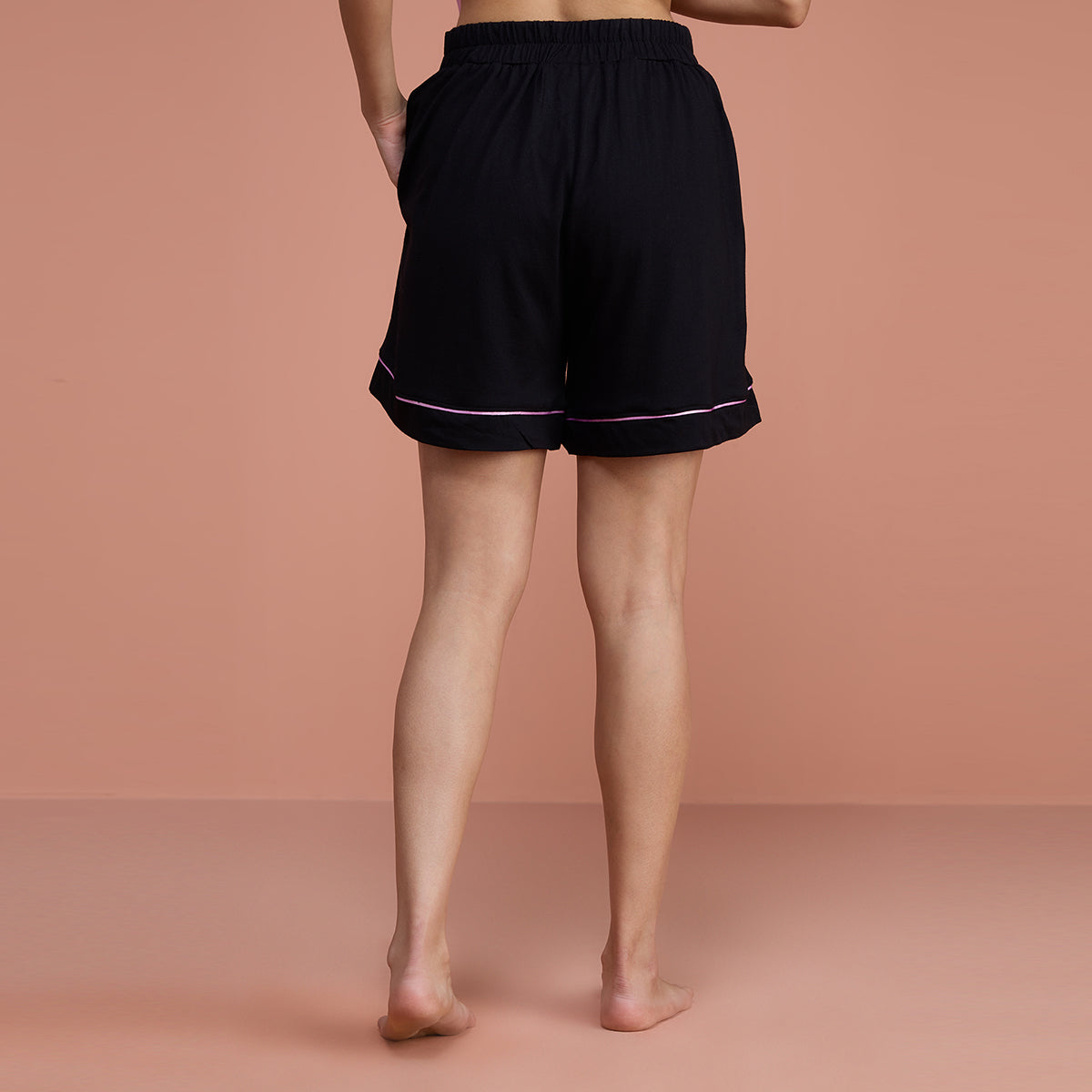 Cotton Modal Shorts - NYS125 - Jet Black
