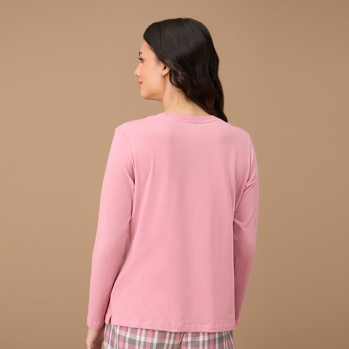 Nykd By Nykaa Essential Long Sleeve Tee - NYS807 - Pink