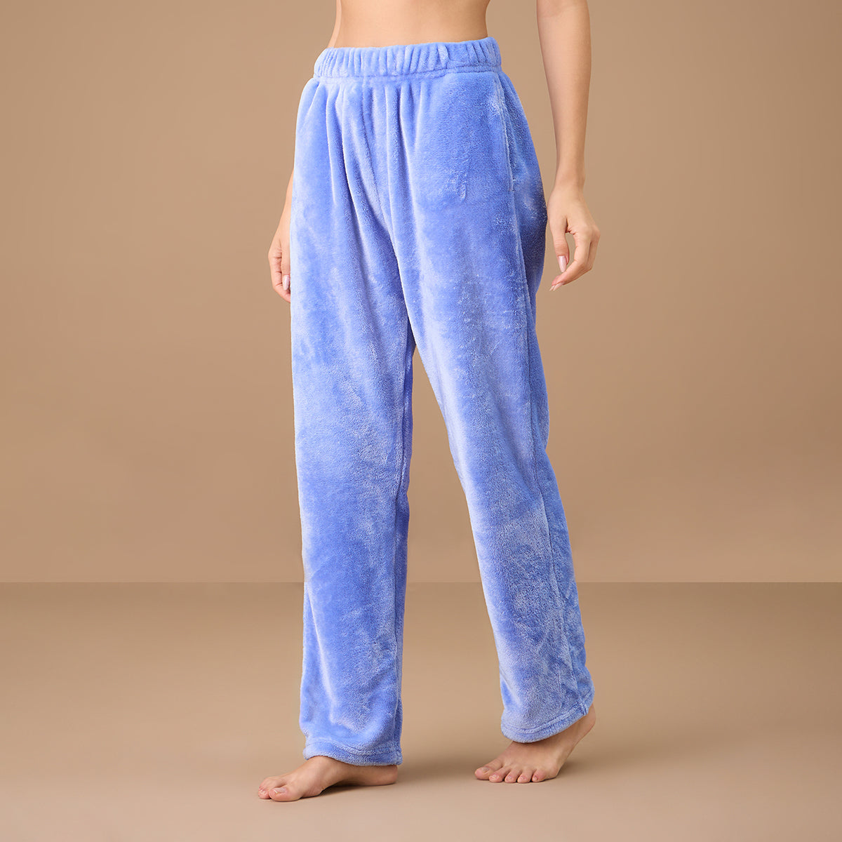 Nykd By Nykaa Luxe Fur Pants - NYS121 - Blue