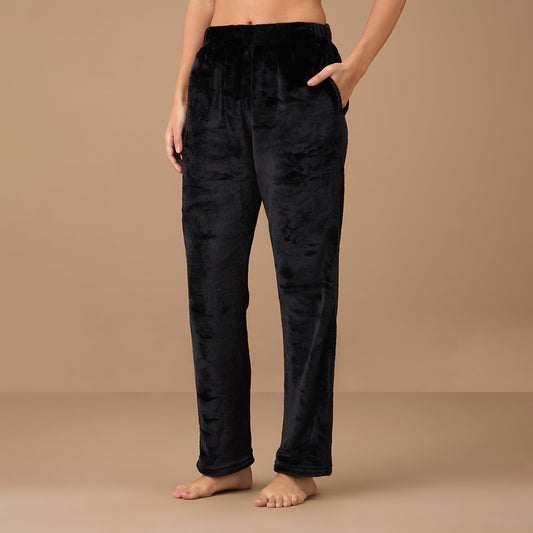 Nykd By Nykaa Luxe Fur Pants - NYS121 - Jet Black