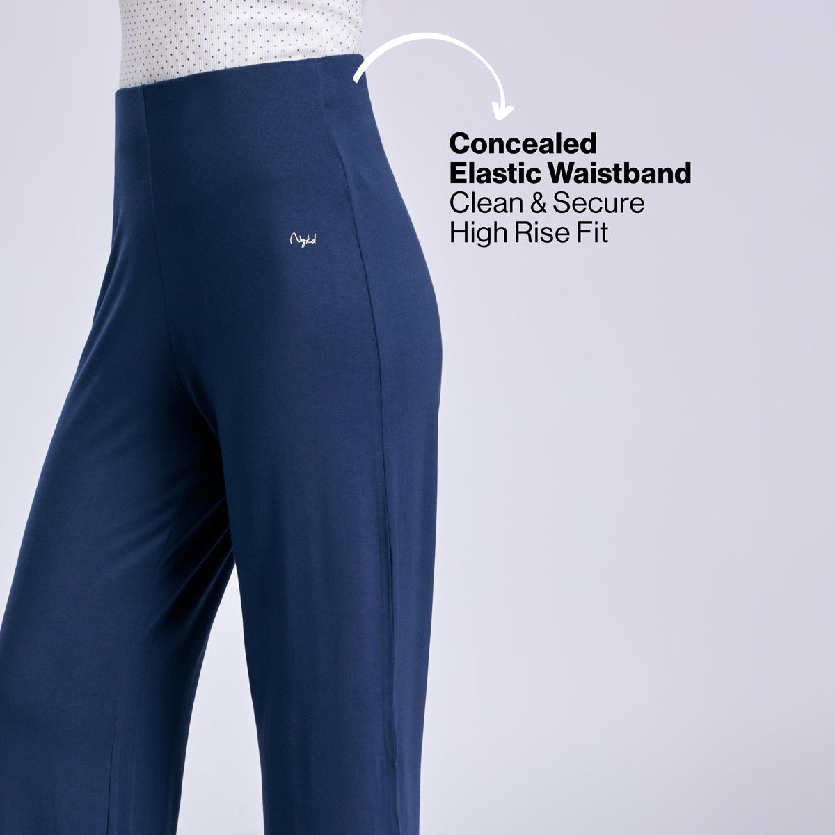 Nykd By Nykaa Summer Essential Super Soft and Comfy Modal Cropped Pants NYLE059 Navy