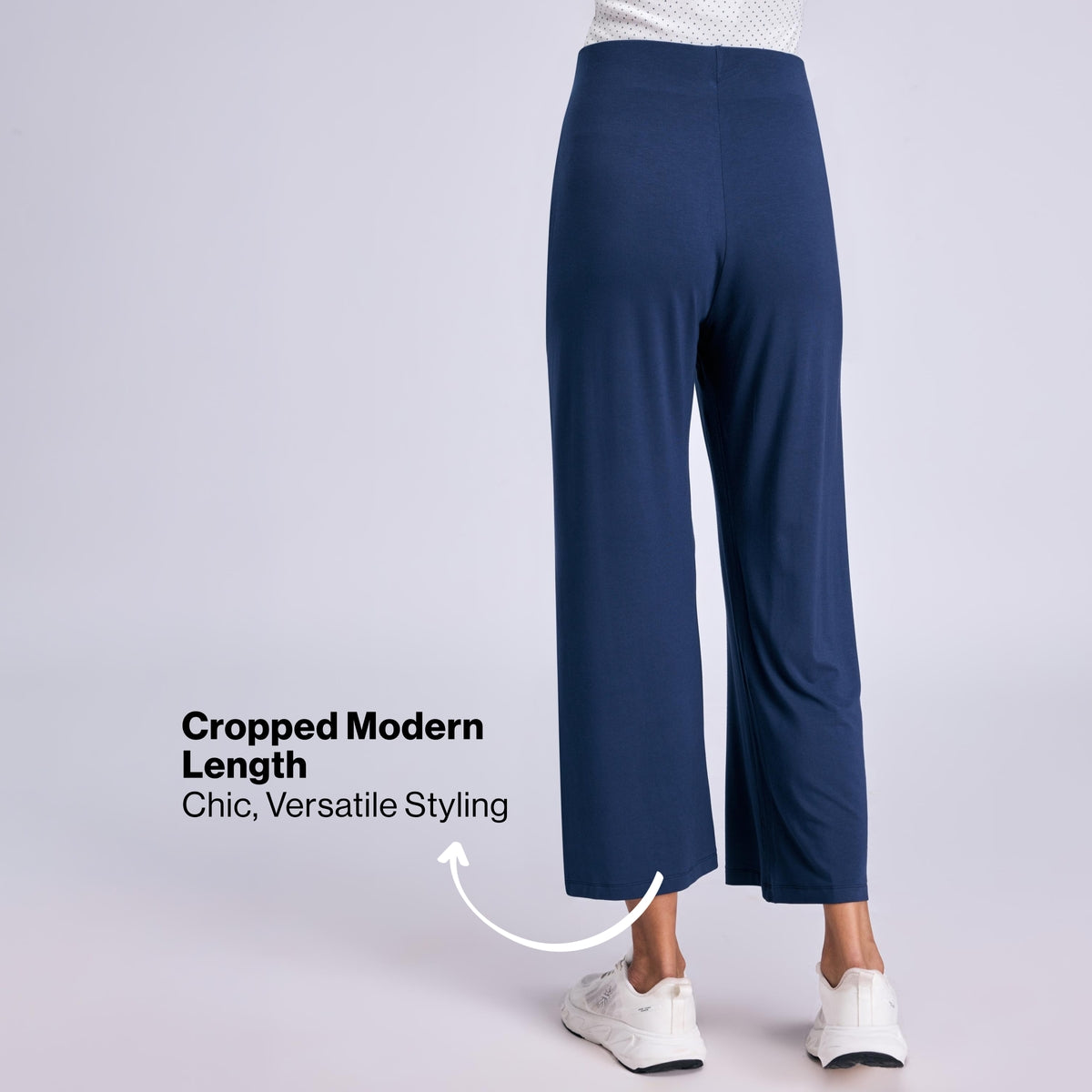 Nykd By Nykaa Summer Essential Super Soft and Comfy Modal Cropped Pants NYLE059 Navy