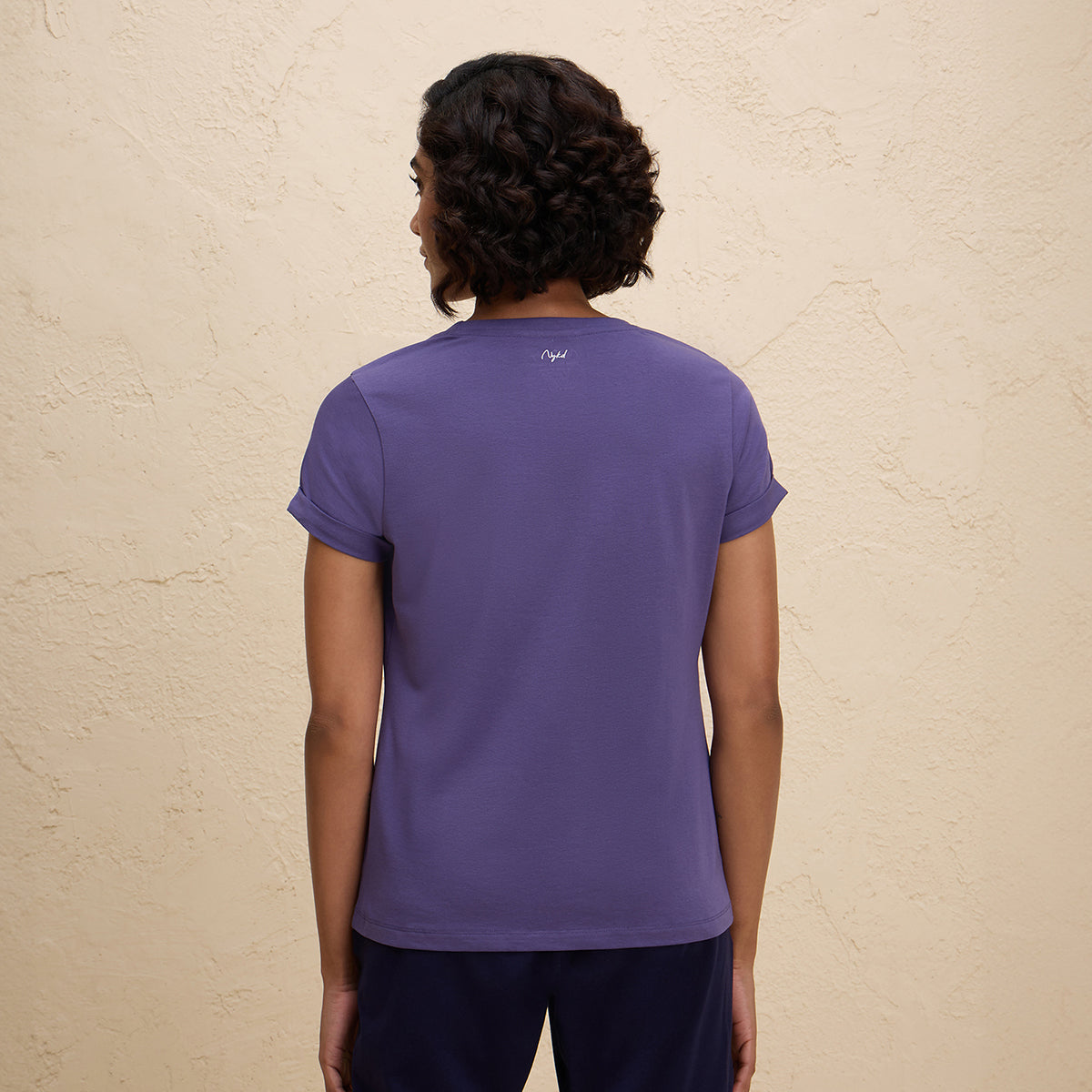 Cotton Tee with 2 Degree Cooling Tech- NYLE605 - Blue