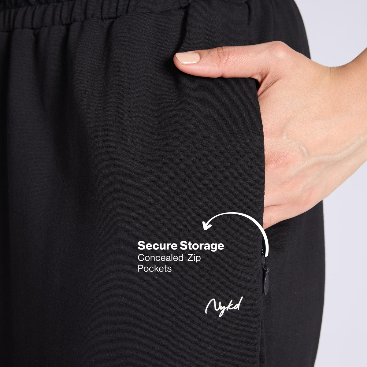 Comfort Cotton French Terry Straight Leg Lounge Track Pants NYLE606 Black