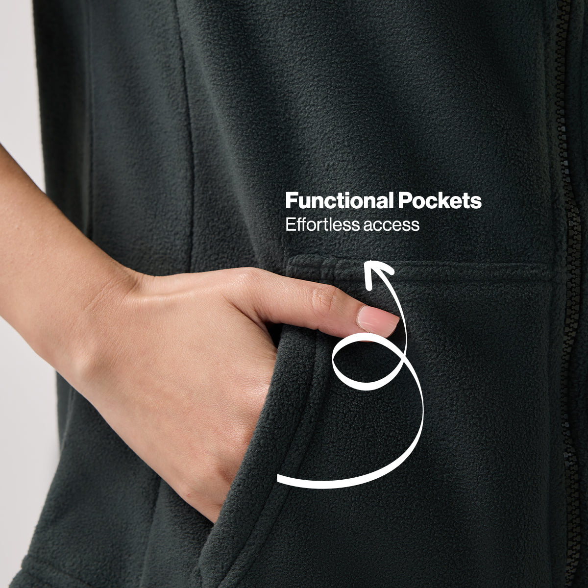 Cozy Sherpa Jacket with Zippered Front-NYLE701-Green