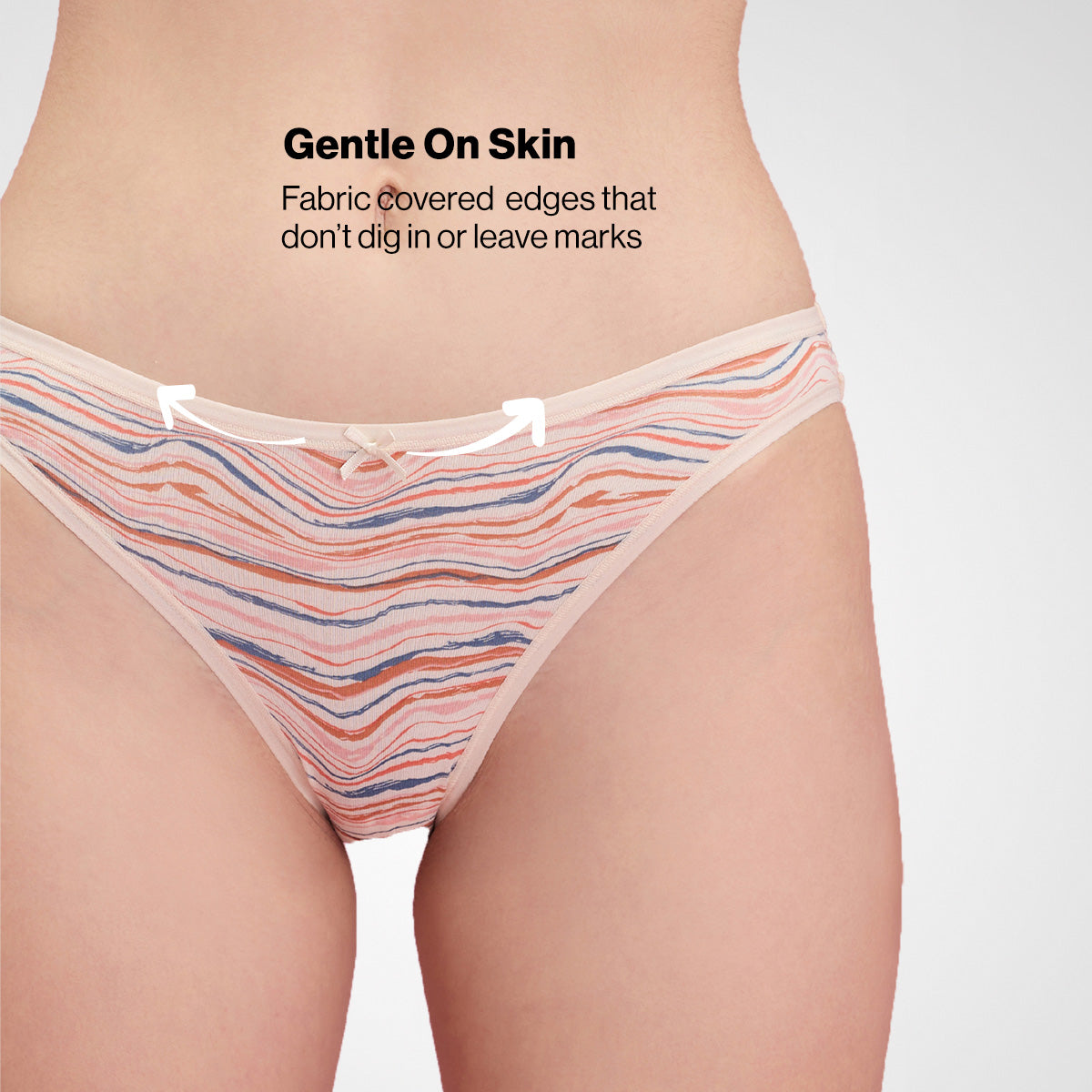 Nykd by Nykaa Low Rise Cotton Bikini Panty with Outer Elastic-NYP030-PO5