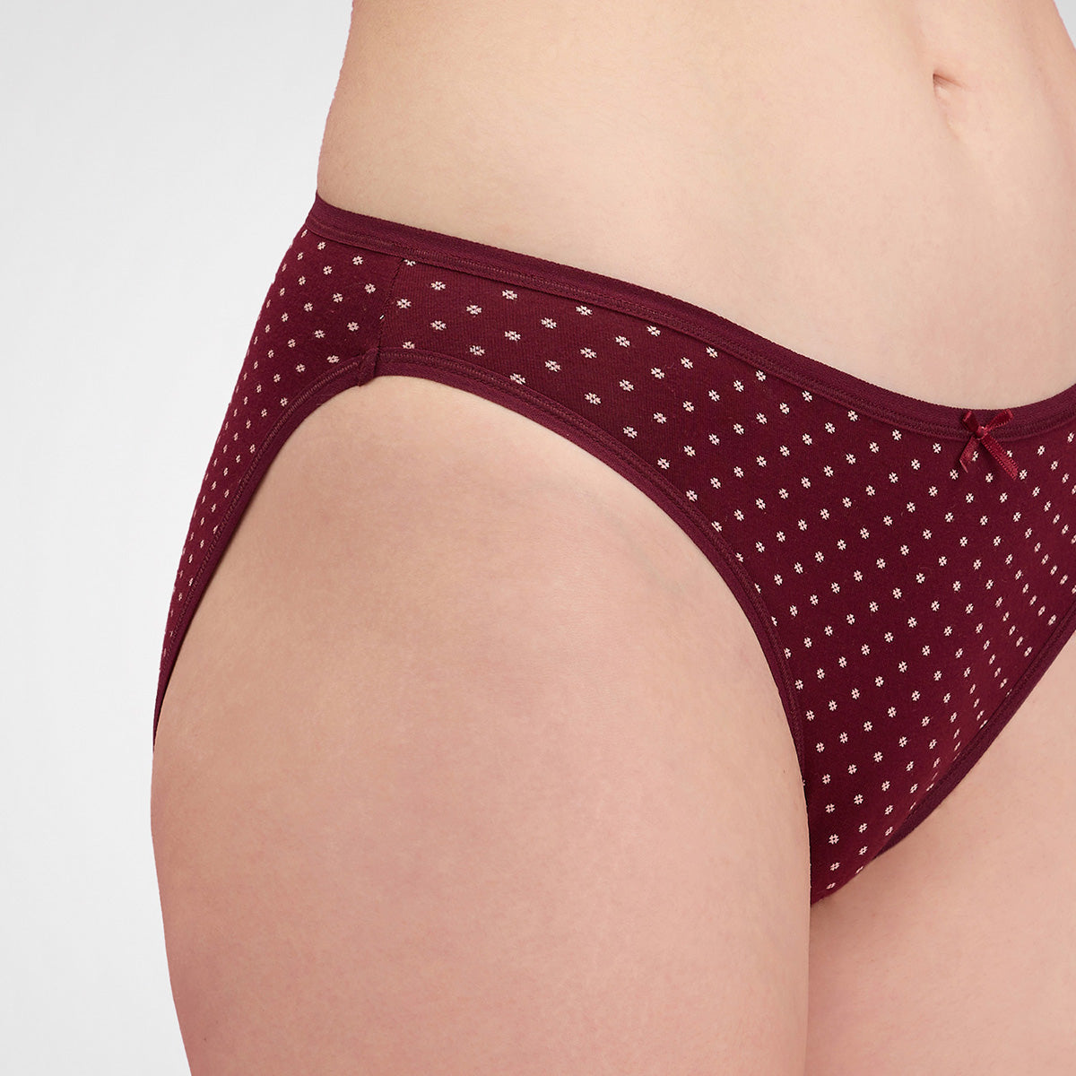 Nykd by Nykaa Low Rise Cotton Bikini Panty with Outer Elastic-NYP030-PO5