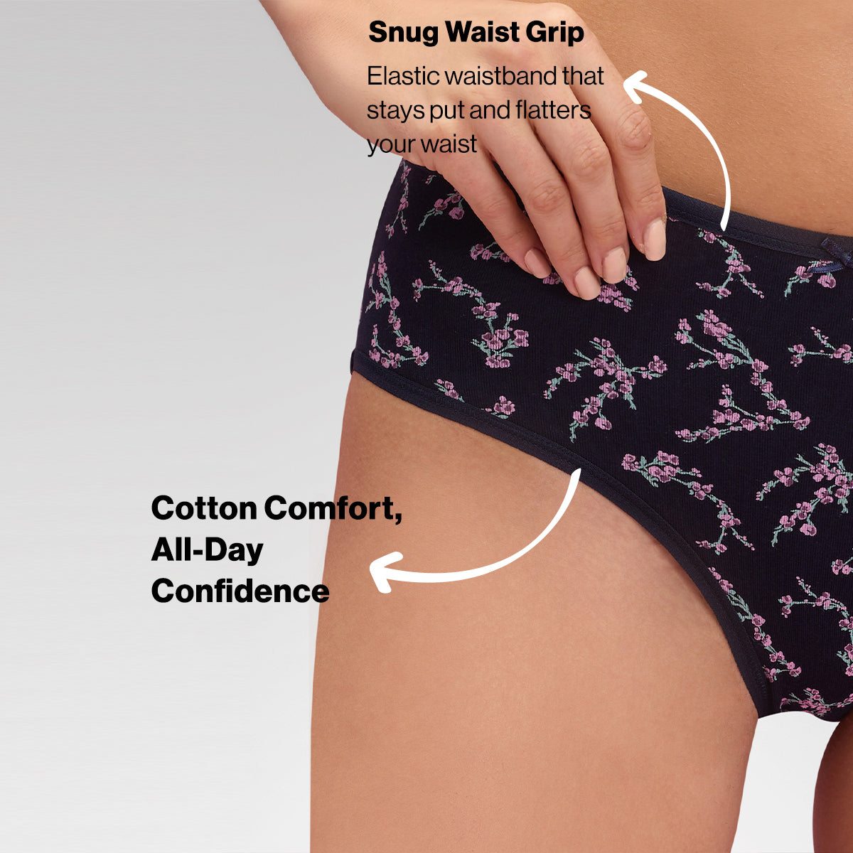 Pack of 5 Cotton Hipster with Anti odor-NYP033P05-Multi-Color