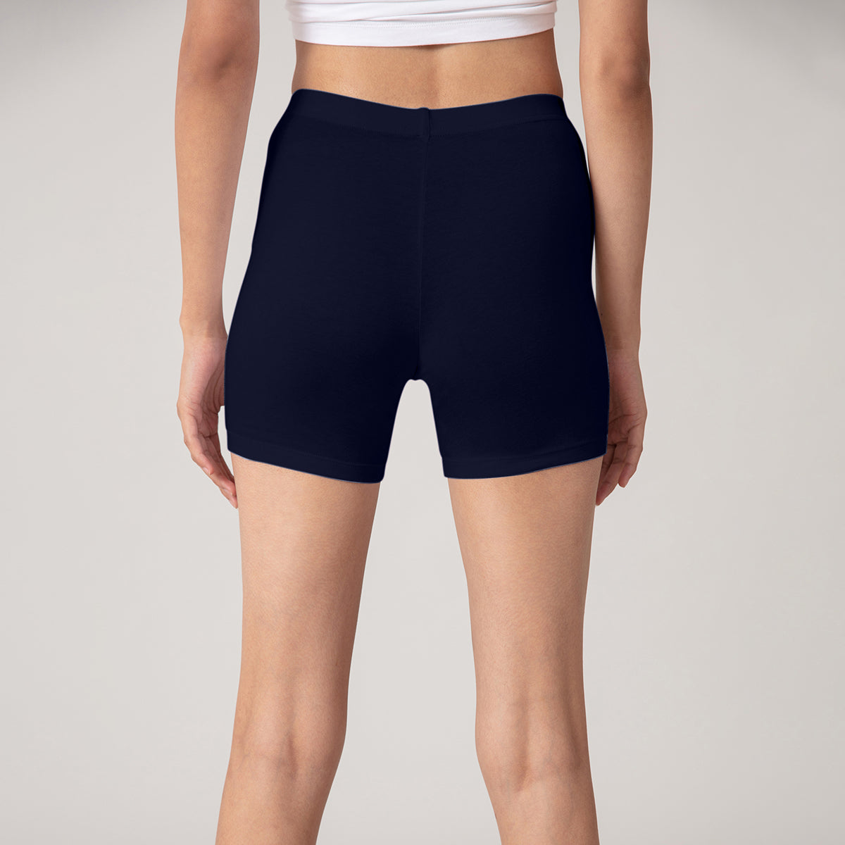 Nykd by Nykaa Pack of 2 Stretch Cotton Cycling Shorts-NYP083 Peacot & Skin