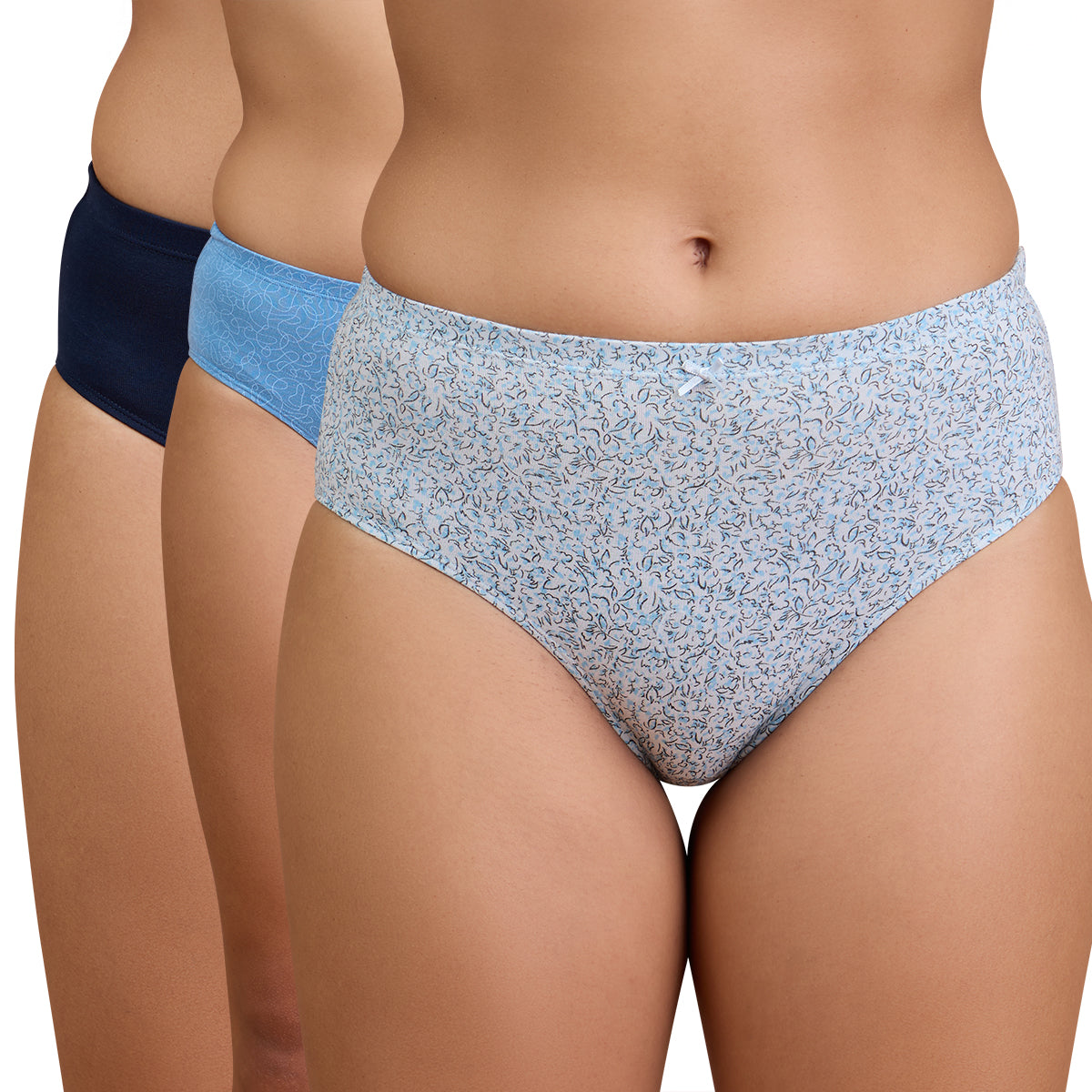 Mid Rise Cotton Hipster Panty with Inner Elastic-NYP100-Multicolor-P03-Colors & Print May Vary