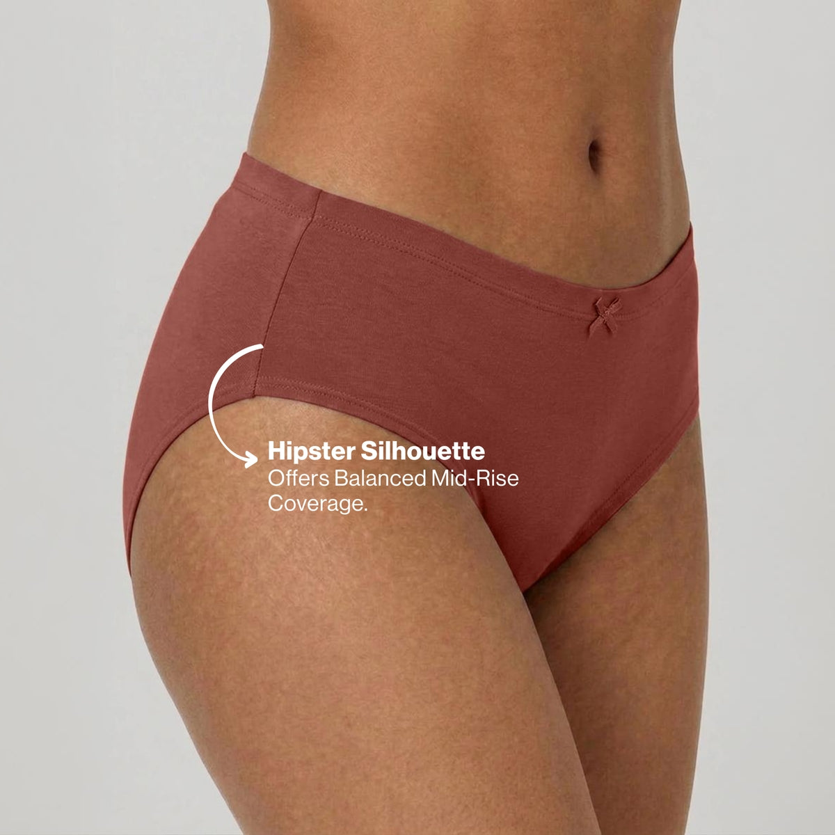 PO3 Mid Rise Cotton Full Brief Panty with Inner Elastic- NYP100 B Maroon,T Plum,Jet Black