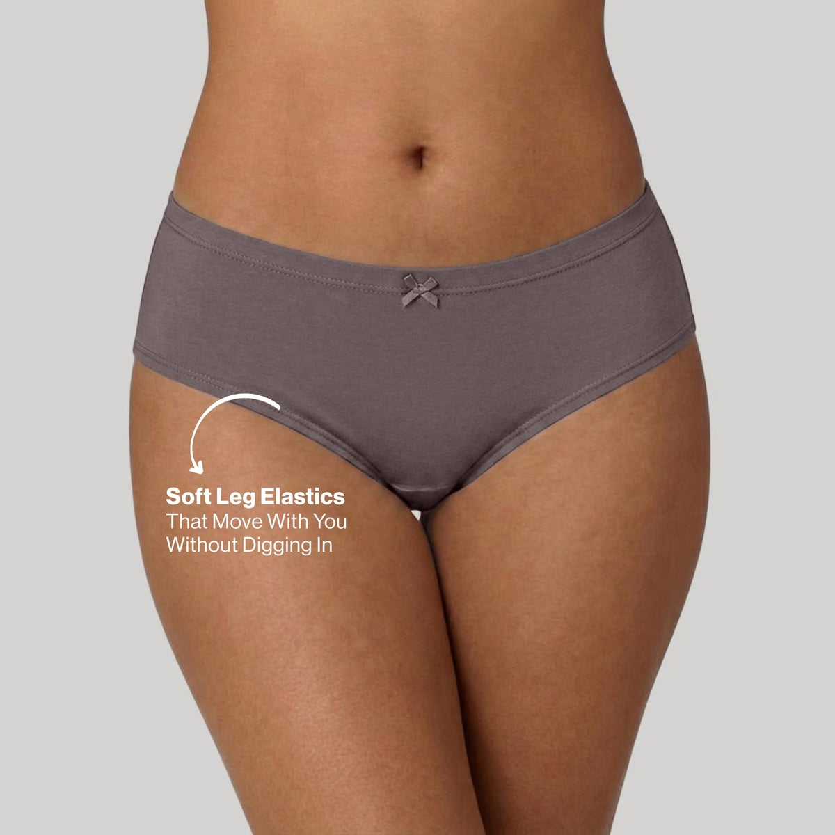PO3 Mid Rise Cotton Full Brief Panty with Inner Elastic- NYP100 B Maroon,T Plum,Jet Black