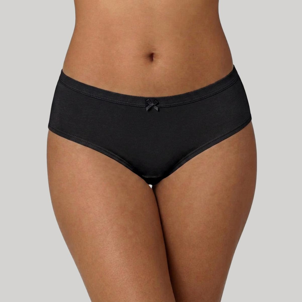 PO3 Mid Rise Cotton Full Brief Panty with Inner Elastic- NYP100 B Maroon,T Plum,Jet Black