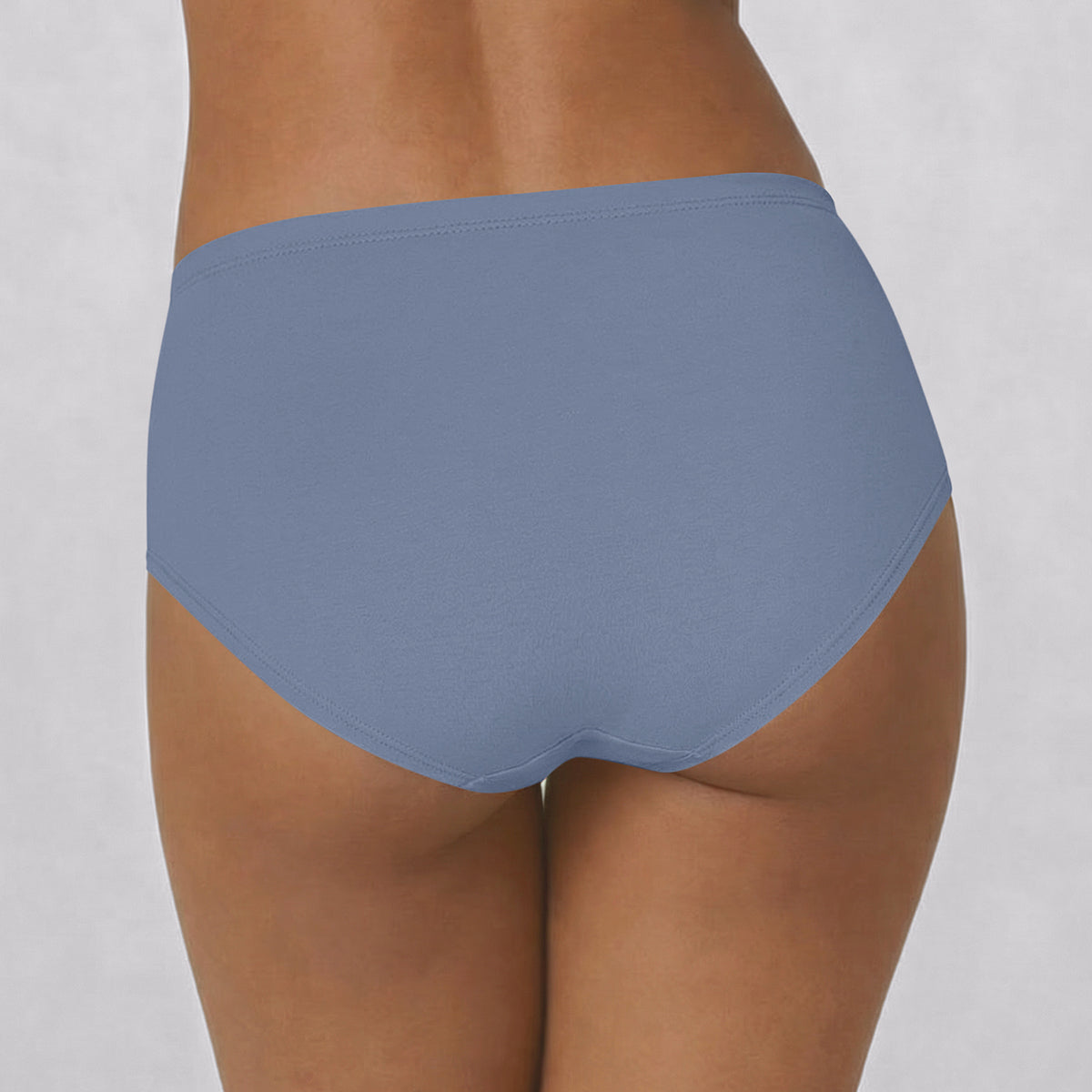 Nykd by Nykaa PO3 Mid Rise Cotton Hipster Panty with Inner Elastic-C.Blue,L Brown,Berry C NYP100