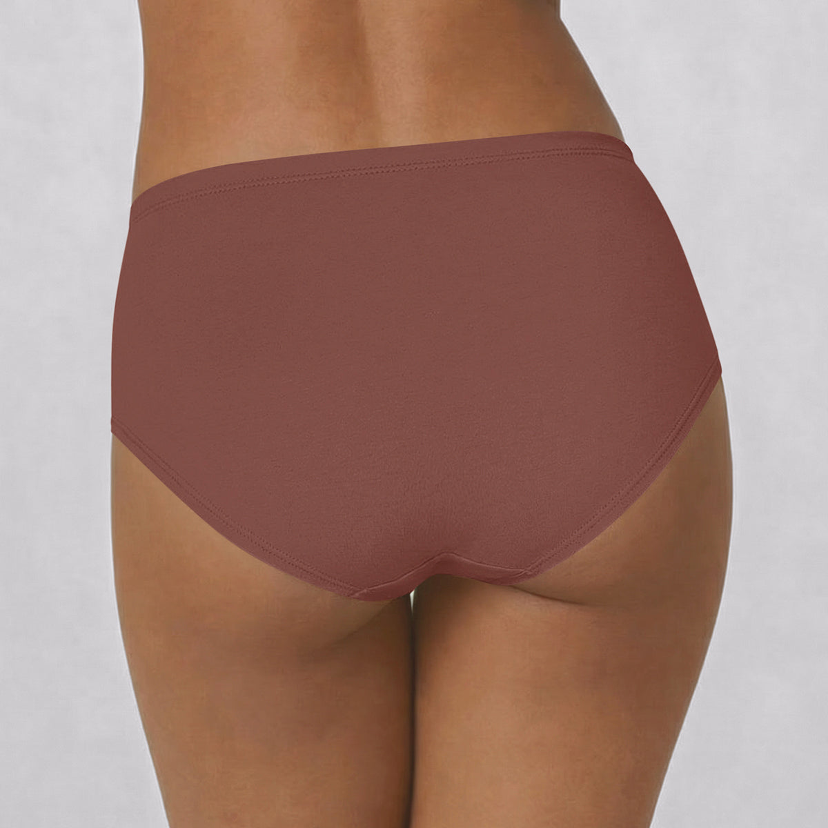 Nykd by Nykaa PO3 Mid Rise Cotton Hipster Panty with Inner Elastic-D.Rose,Rust,B.Pink NYP100