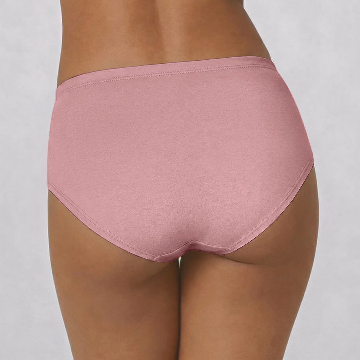 Mid Rise Cotton Hipster Panty with Inner Elastic-NYP100 PO3-Dusty Cedar Zypher Potent Purple