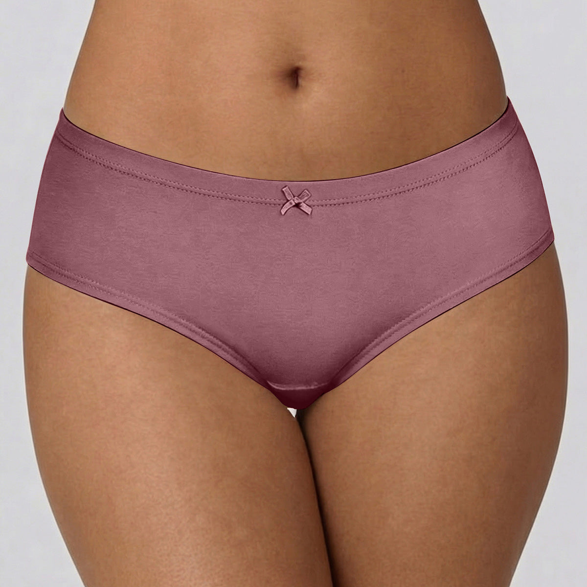 Mid Rise Cotton Hipster Panty with Inner Elastic-NYP100 PO3-Dusty Cedar Zypher Wistful Mauve