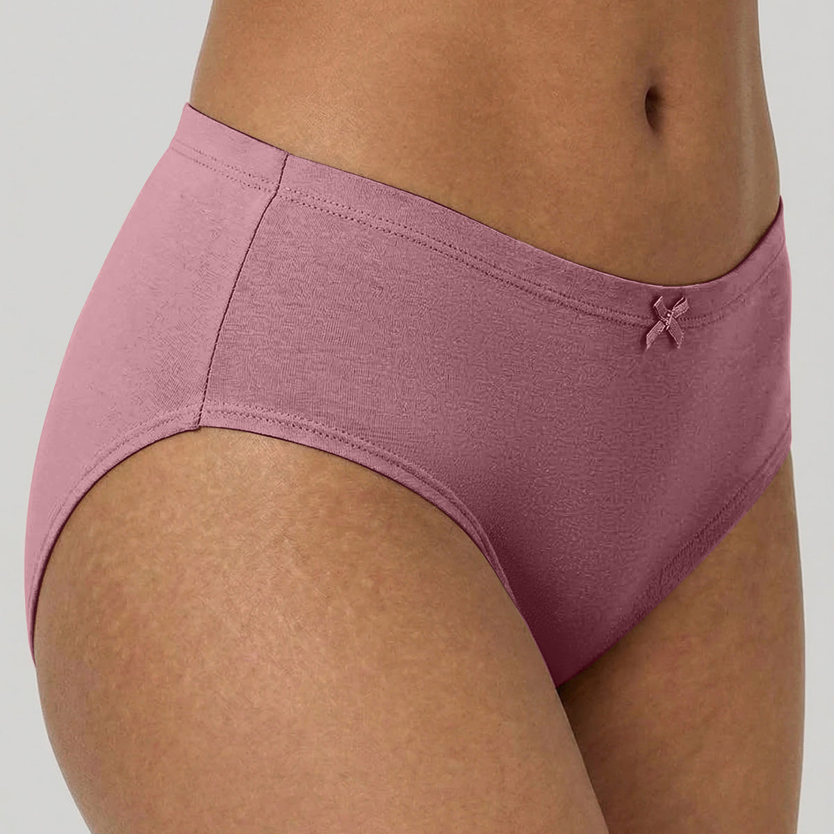 Mid Rise Cotton Hipster Panty with Inner Elastic-NYP100 PO3-Dusty Cedar Zypher Wistful Mauve